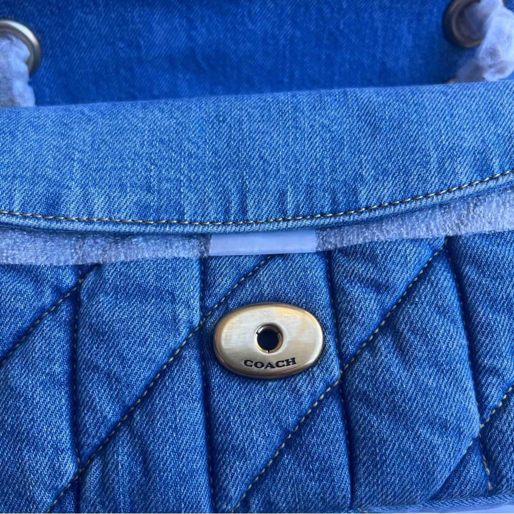 Coach Denim Quilted 26 Shoulder Bag - Picture 8 of 14
